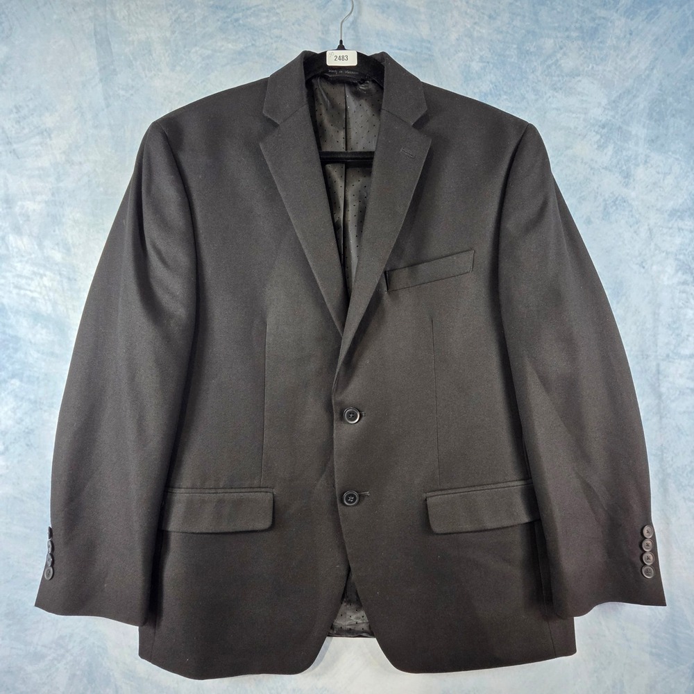 Collection by Michael Strahan Mens Black 2-Button Blazer Sport Coat 40S‎